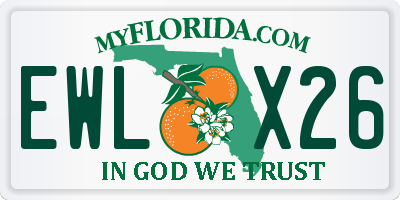 FL license plate EWLX26