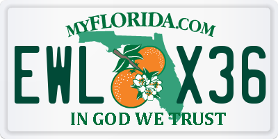 FL license plate EWLX36
