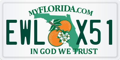 FL license plate EWLX51
