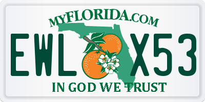 FL license plate EWLX53