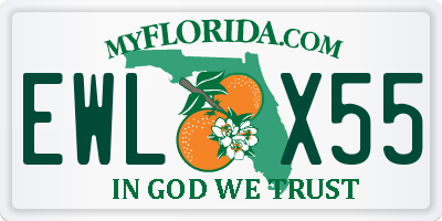 FL license plate EWLX55