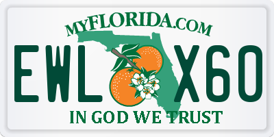 FL license plate EWLX60