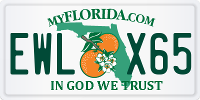 FL license plate EWLX65
