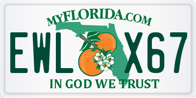 FL license plate EWLX67