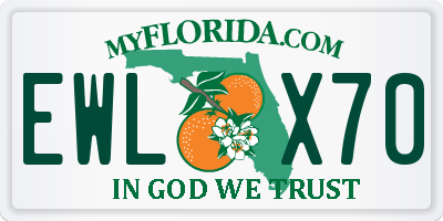 FL license plate EWLX70
