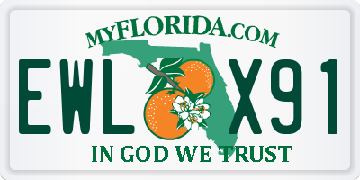 FL license plate EWLX91