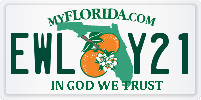 FL license plate EWLY21