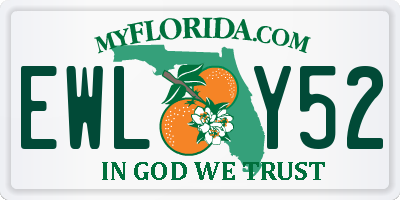FL license plate EWLY52