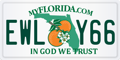 FL license plate EWLY66