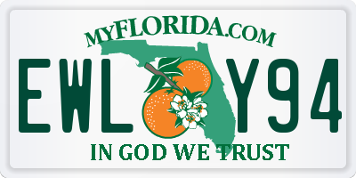FL license plate EWLY94