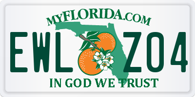 FL license plate EWLZ04