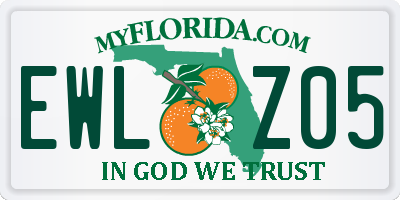 FL license plate EWLZ05