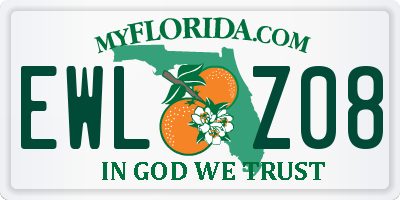 FL license plate EWLZ08