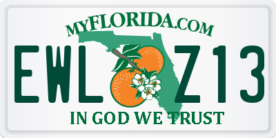 FL license plate EWLZ13