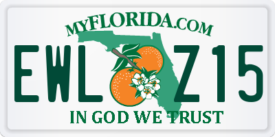 FL license plate EWLZ15