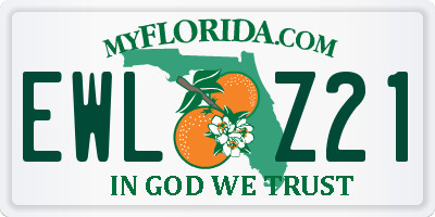 FL license plate EWLZ21