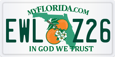 FL license plate EWLZ26