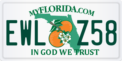 FL license plate EWLZ58
