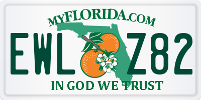 FL license plate EWLZ82