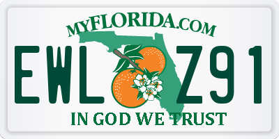 FL license plate EWLZ91