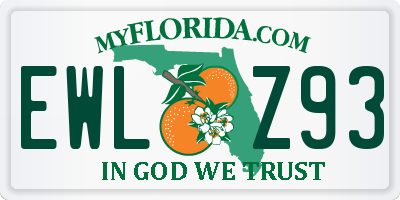 FL license plate EWLZ93