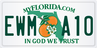 FL license plate EWMA10