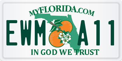 FL license plate EWMA11