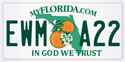 FL license plate EWMA22