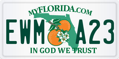 FL license plate EWMA23