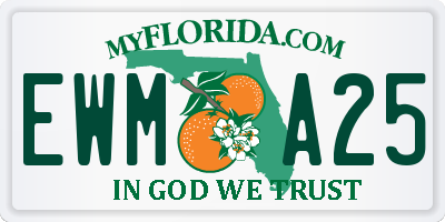 FL license plate EWMA25