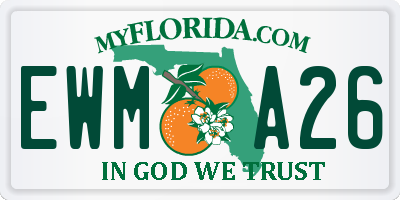 FL license plate EWMA26
