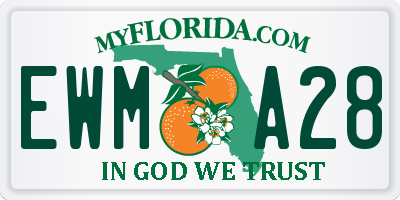 FL license plate EWMA28