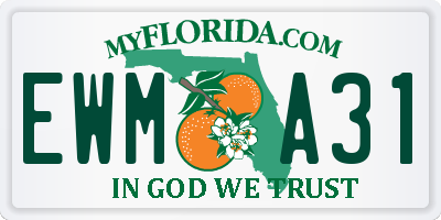 FL license plate EWMA31