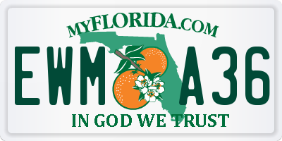FL license plate EWMA36