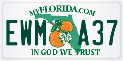 FL license plate EWMA37
