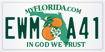 FL license plate EWMA41