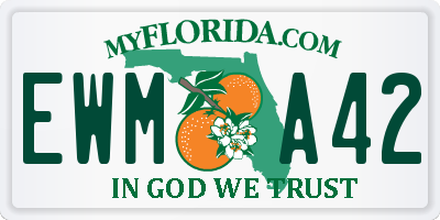 FL license plate EWMA42