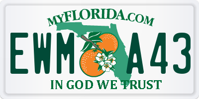 FL license plate EWMA43