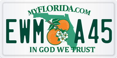 FL license plate EWMA45