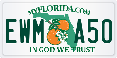 FL license plate EWMA50