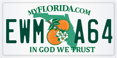 FL license plate EWMA64