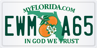 FL license plate EWMA65