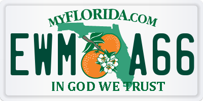 FL license plate EWMA66