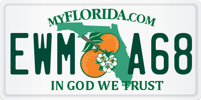 FL license plate EWMA68
