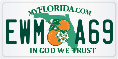 FL license plate EWMA69