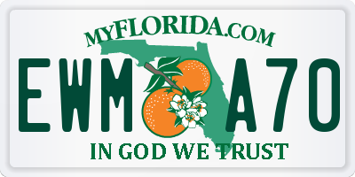 FL license plate EWMA70
