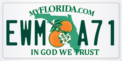 FL license plate EWMA71