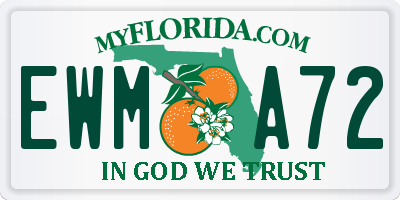 FL license plate EWMA72