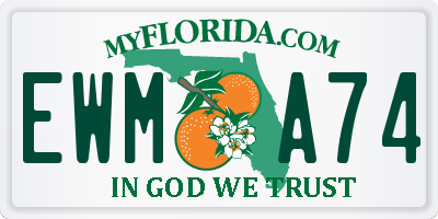 FL license plate EWMA74