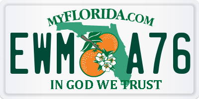 FL license plate EWMA76